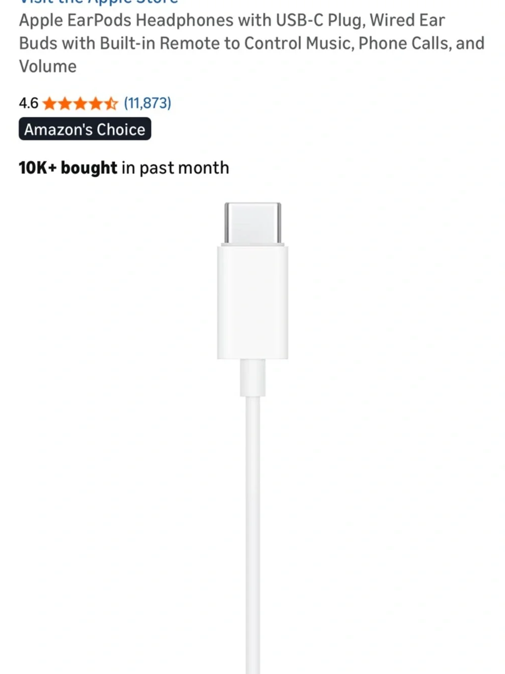 Apple EarPods with USB-C Connector - White